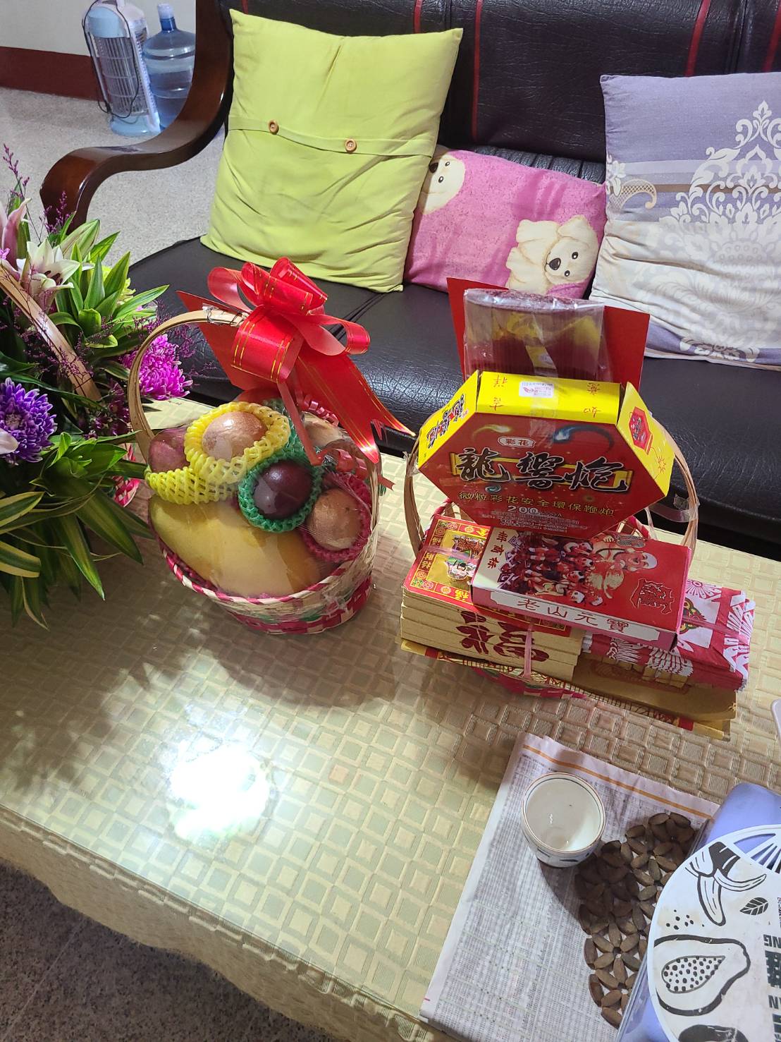 高級水菓禮籃+金香炮蠋禮籃